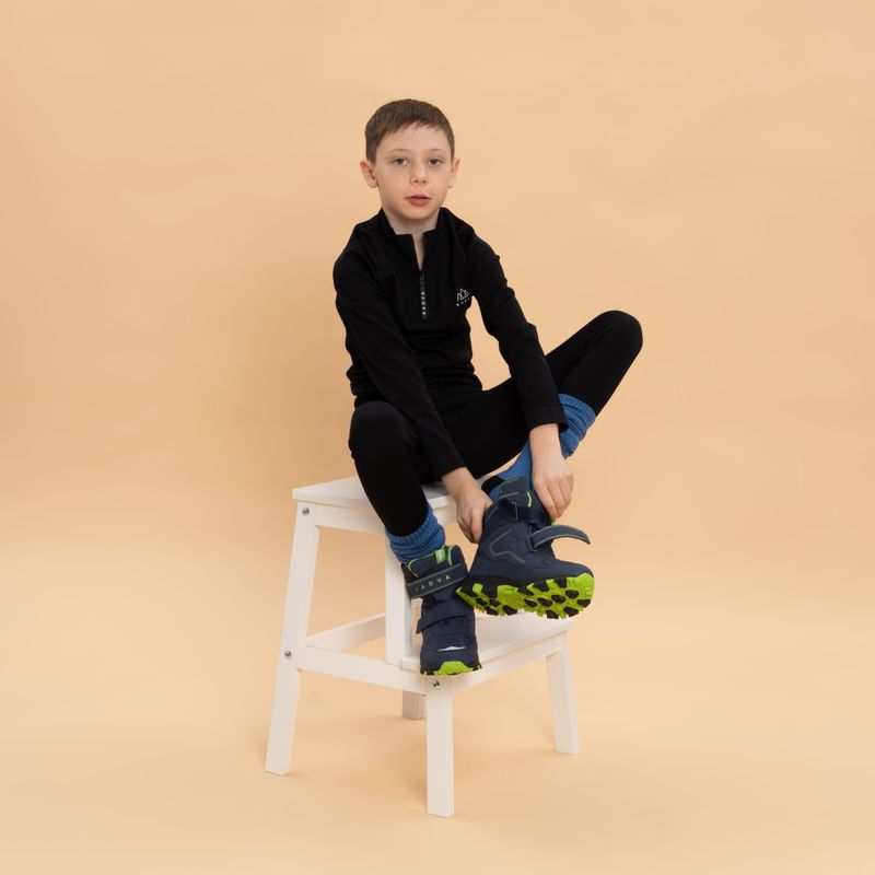 Detské snehule KADVA Snowey Mid WaterProof modro/zelené 11