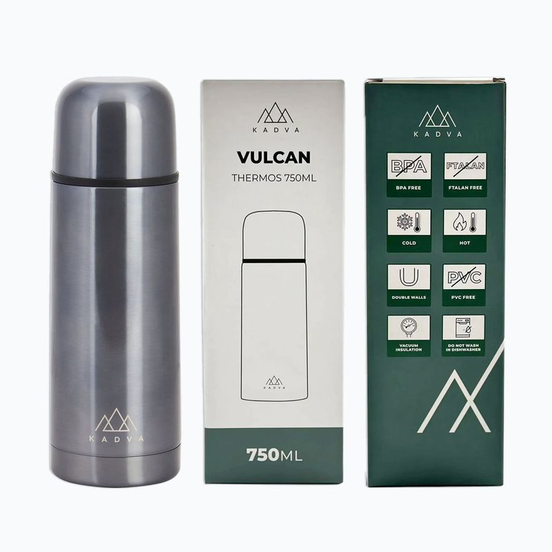 Termos KADVA Vulcan 750 ml strieborný 12