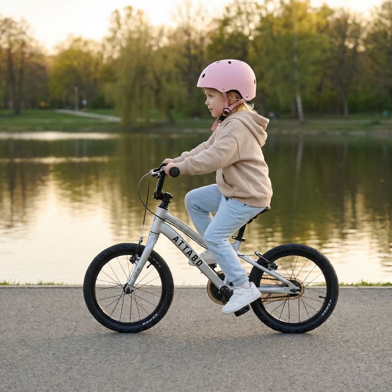Detský bicykel ATTABO EASE 16" 7,3 kg silver 4