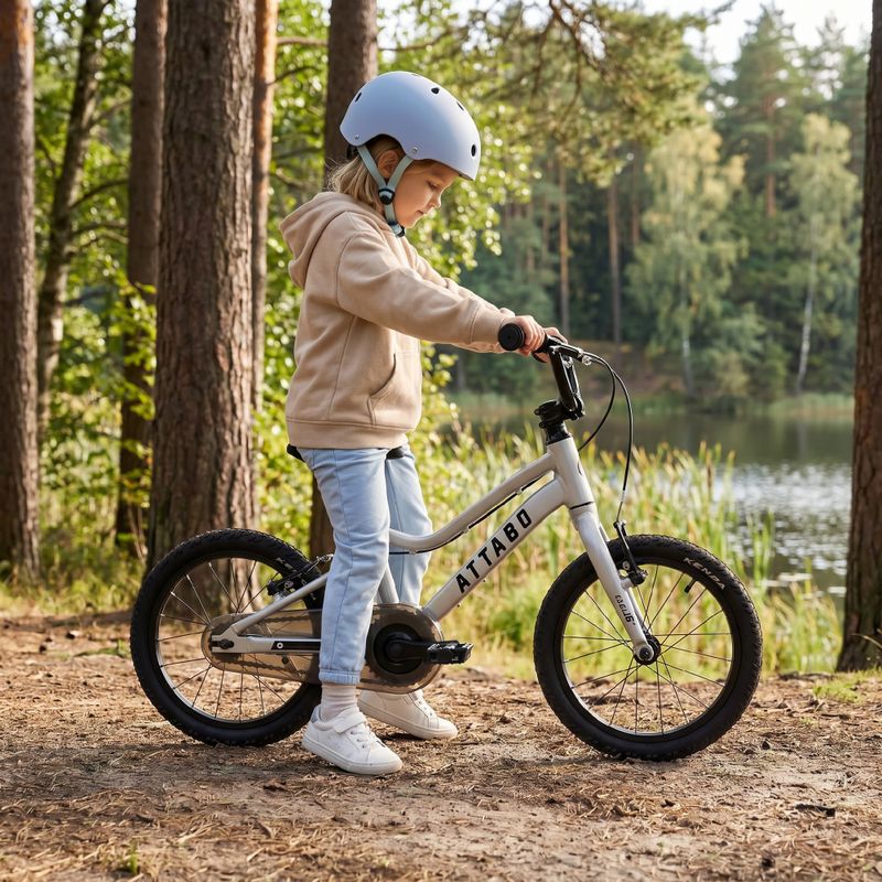 Detský bicykel ATTABO EASE 16" 7,3 kg silver 7