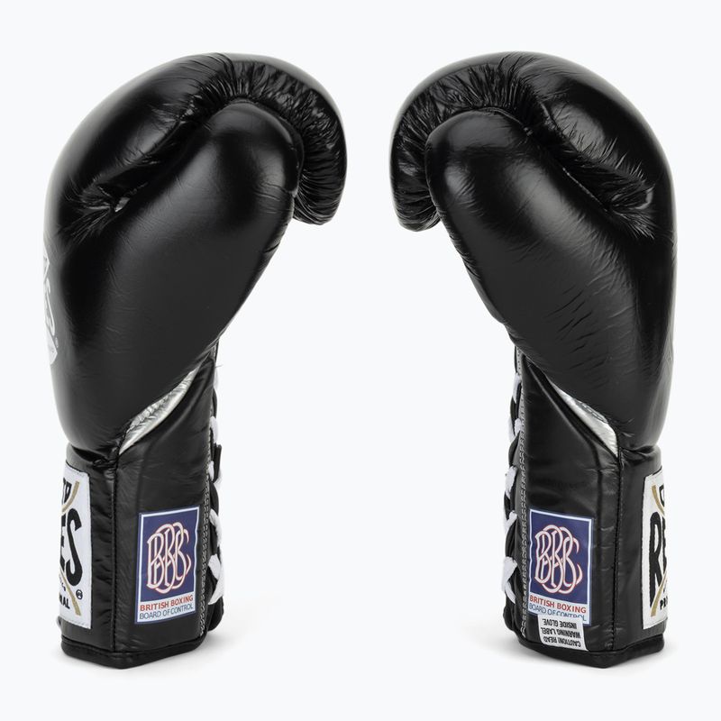 Boxerské rukavice Cleto Reyes Thumb in Cow Leather black/silver 4