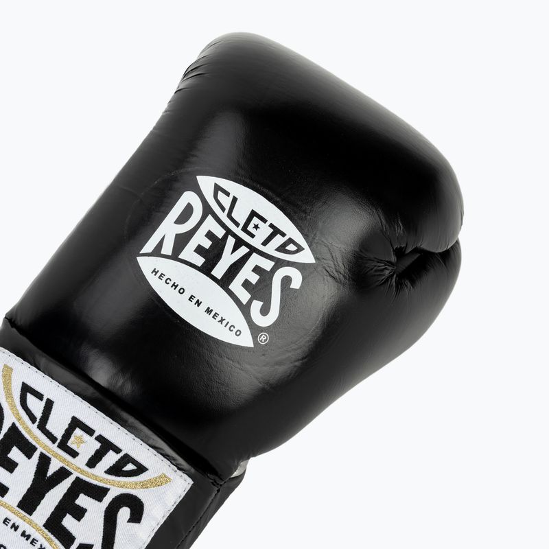 Boxerské rukavice Cleto Reyes Thumb in Cow Leather black/silver 5