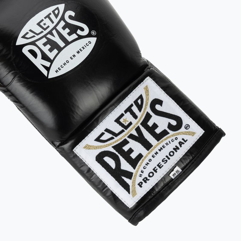 Boxerské rukavice Cleto Reyes Thumb in Cow Leather black/silver 6
