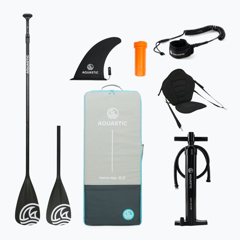 Súprava doska SUP nafukovacia AQUASTIC Perth Pro 11'2" all-round green 16