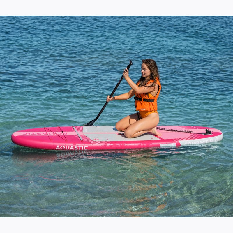 Súprava doska SUP nafukovacia AQUASTIC Compact 9'6" pink 19