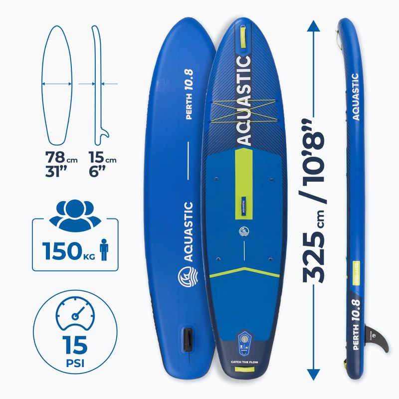 SUP doska AQUASTIC Perth 10'8" allround navy blue 17
