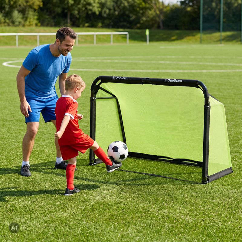 Futbalová bránka OneTeam SWIFTGOAL 180 x 120 cm foldable black/green 2