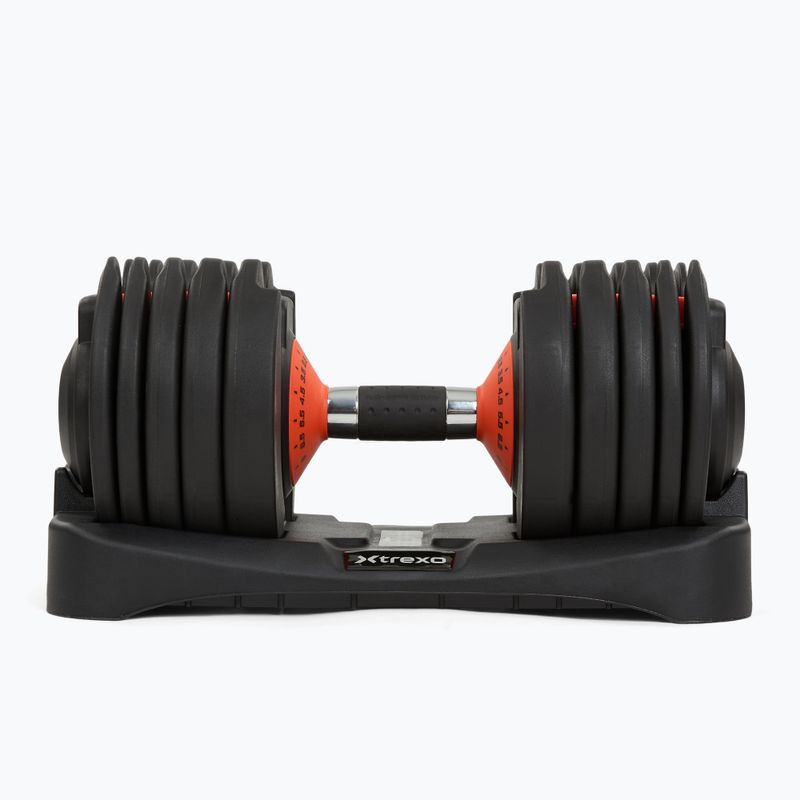 Nastaviteľná činka XTREXO 24kg EVO black 4