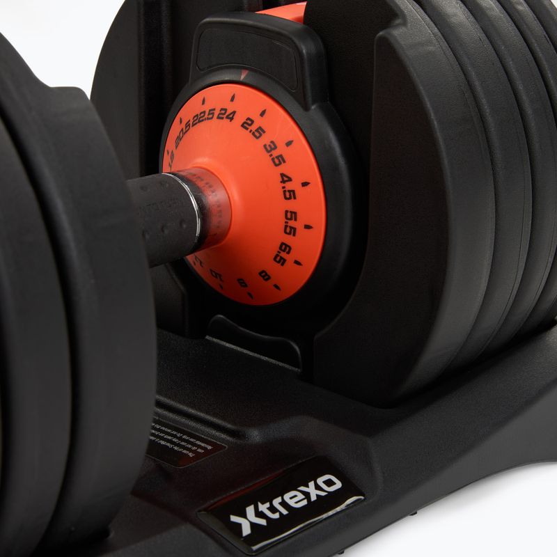 Nastaviteľná činka XTREXO 24kg EVO black 5