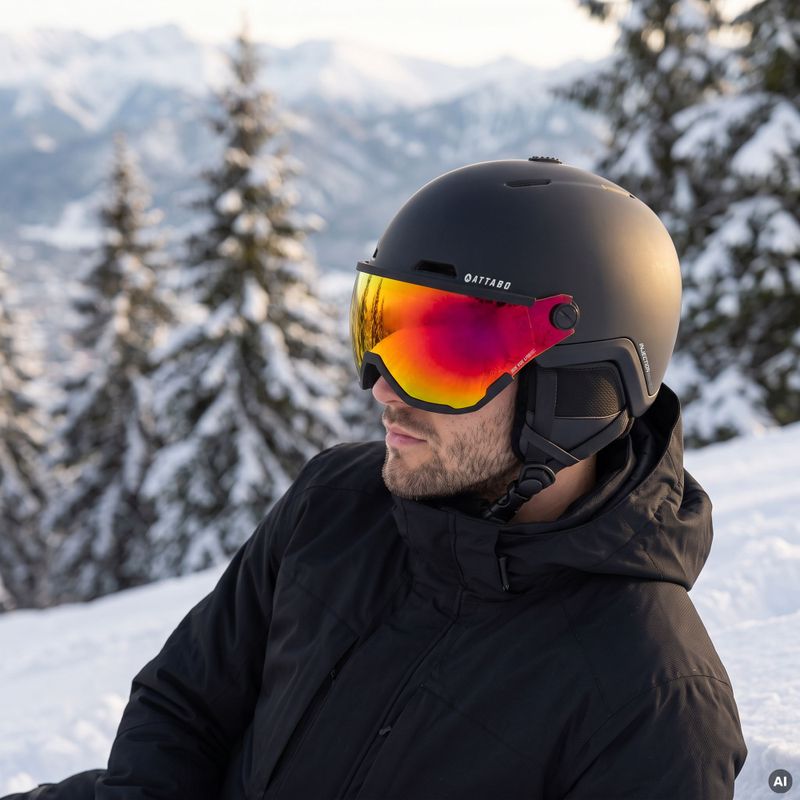 Lyžiarska prilba ATTABO Avens 2.0 Visor black 6