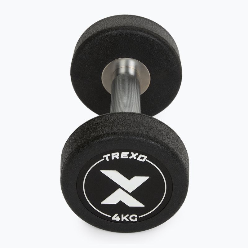 Gumová liatinová činka XTREXO Pro 4 kg black 6