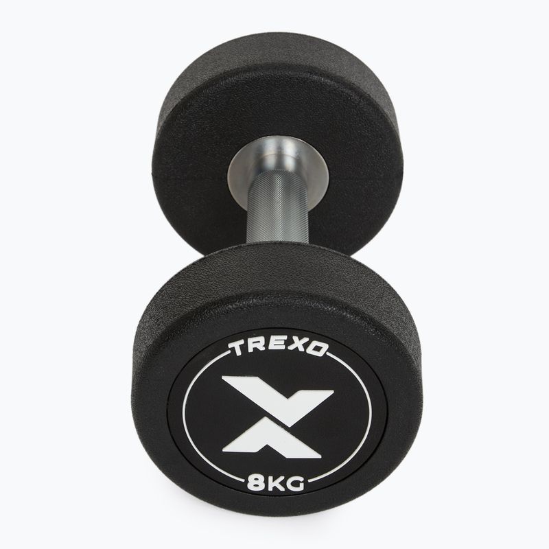 Gumová liatinová činka XTREXO Pro 8 kg black 7