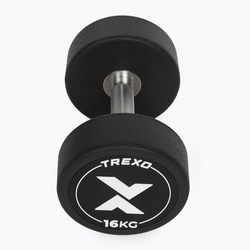 Gumová liatinová činka XTREXO Pro 16 kg black 7