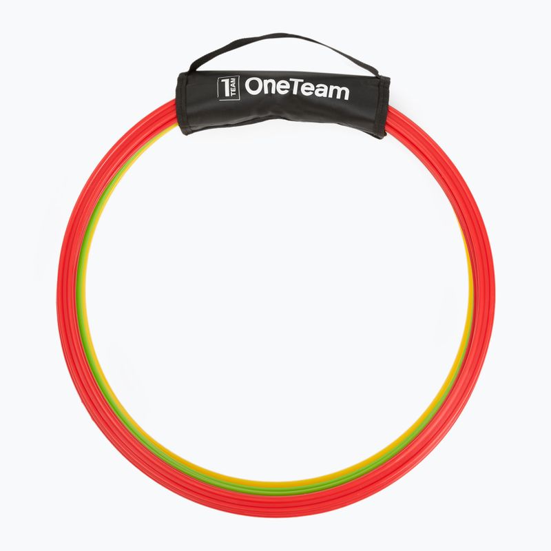 Obręcze treningowe OneTeam TRFT05 wielokolorowe 12 sztuk 5