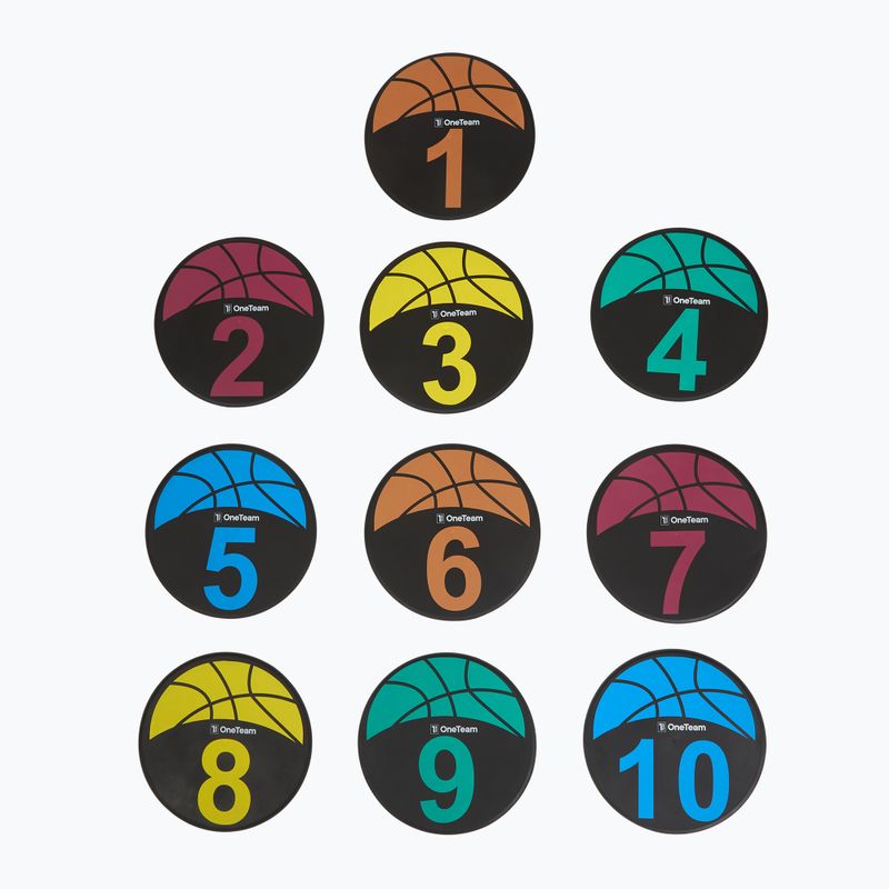 Tréninkové značkovače OneTeam TRF08 10 pcs BASKET black 3