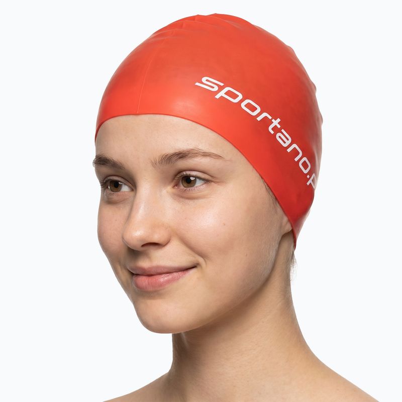 Plavecká čiapka SPORTANO silicone orange 2