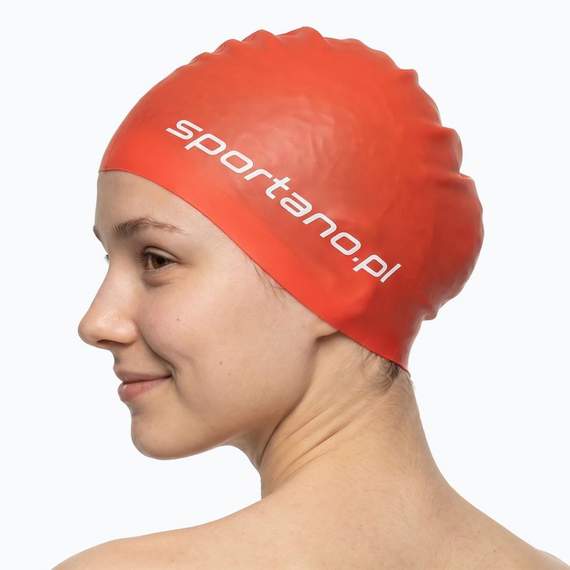 Plavecká čiapka SPORTANO silicone orange 3
