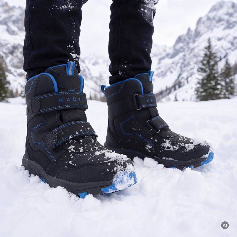 Detské snehule KADVA Snowey Mid WP čierne 5