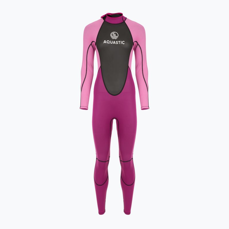Dámsky neoprén pre surfing AQUASTIC z neopréna 3/2 mm WAVEY pink 12