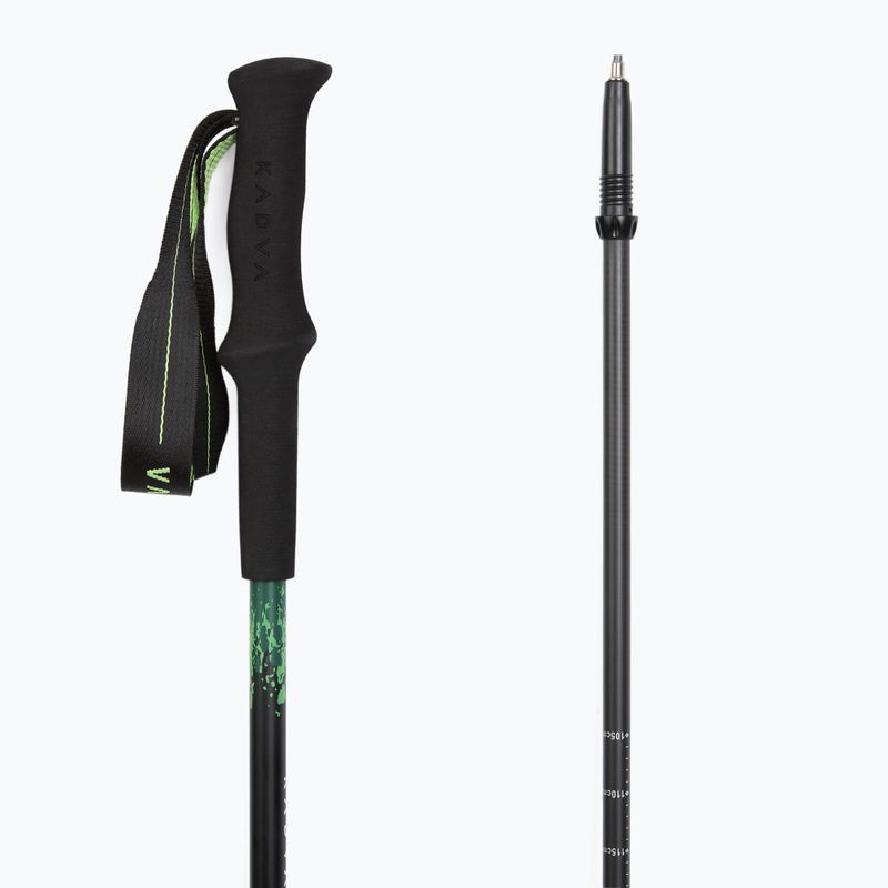 Trekingové palice KADVA Torre adjustable carbon green 3
