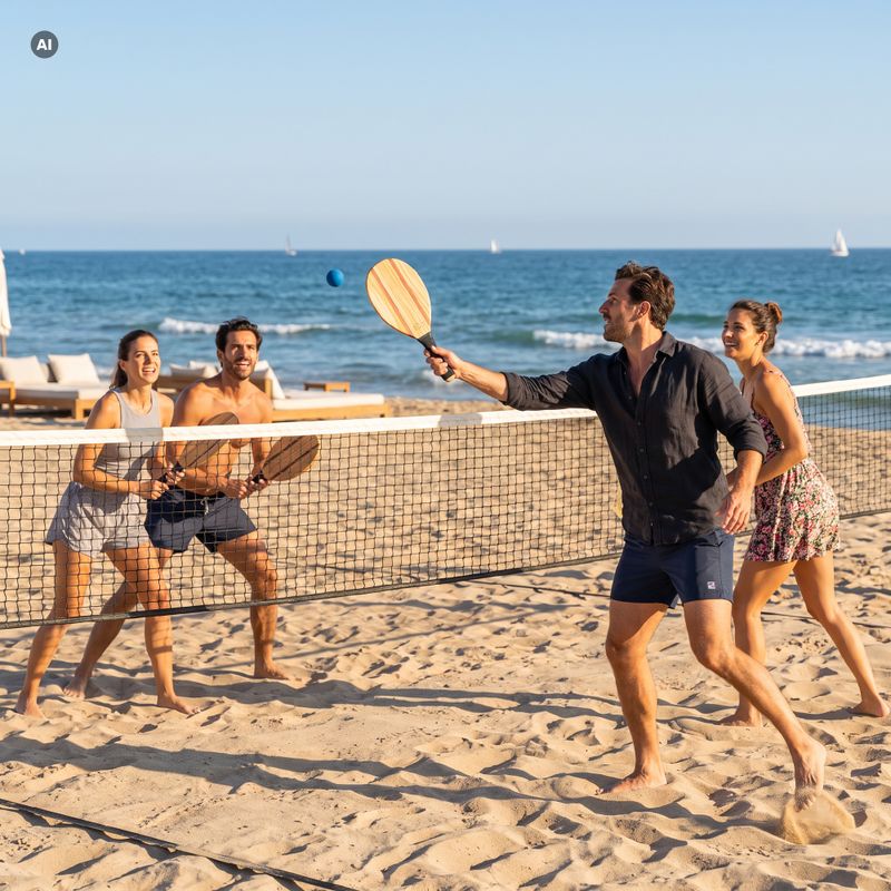 Súprava na plážový tenis OneTeam Beach Play hnedá 2