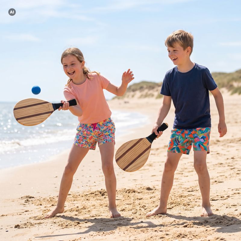 Súprava na plážový tenis OneTeam Beach Play hnedá 3