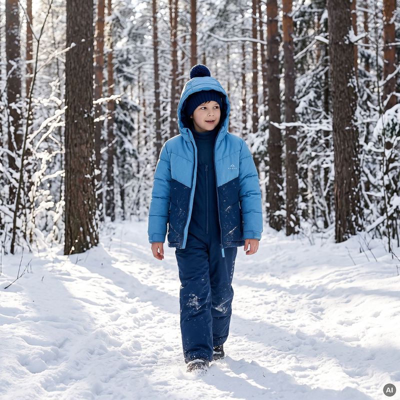 Detská zateplená bunda Kadva Zippi KDG WP 5K/3K modrá 5