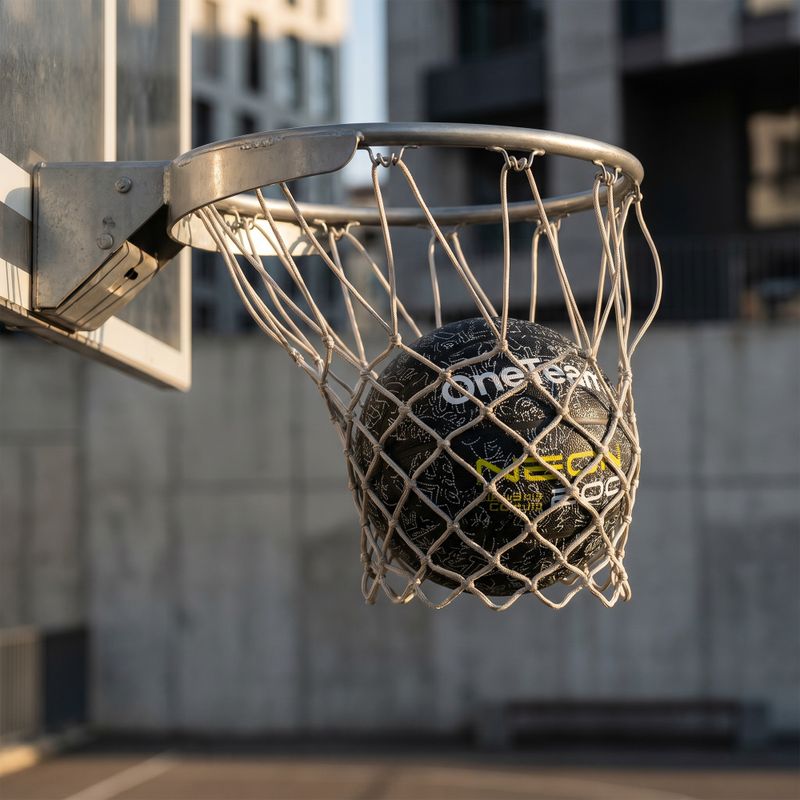 Basketbalová lopta OneTeam Black neon size 7 5