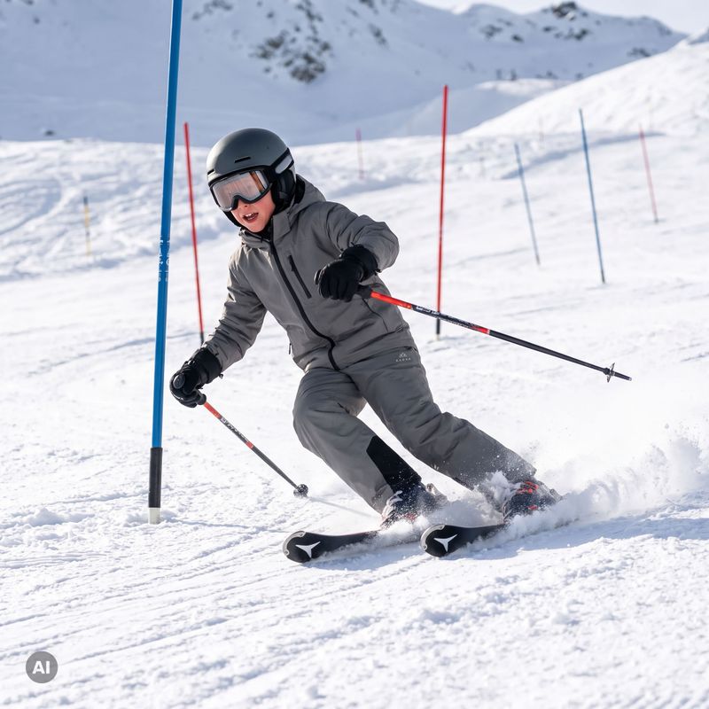 Detské lyžiarske nohavice KADVA Moky JR WP 8K/5K strieborné 4