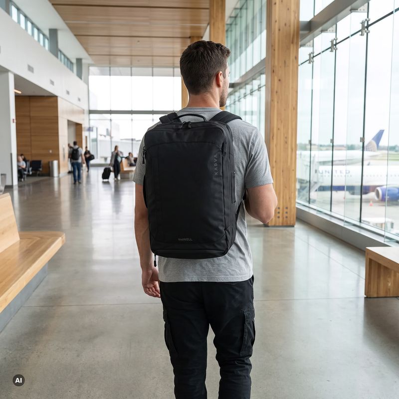 Turistický batoh KADVA traWELL 28 l čierny 10