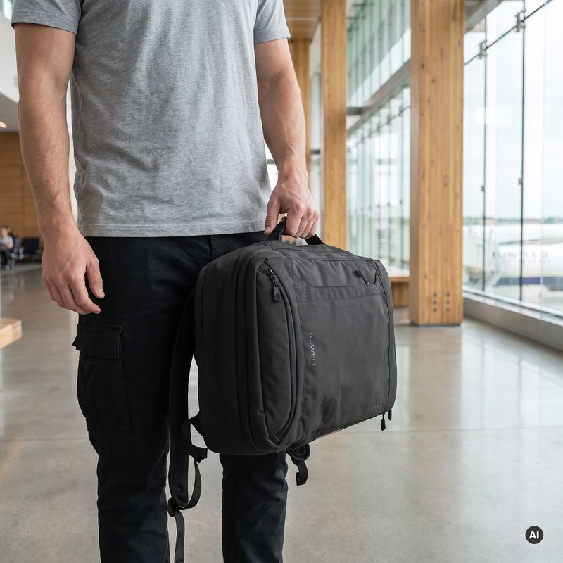 Turistický batoh KADVA traWELL 28 l čierny 11