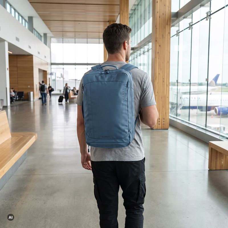 Turistický batoh KADVA traWELL 28 l modrý 9