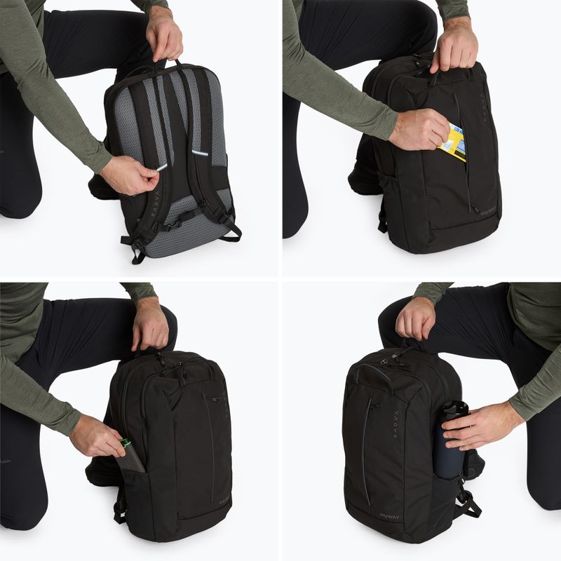 Turistický batoh KADVA anyWAY 25 l čierny 8
