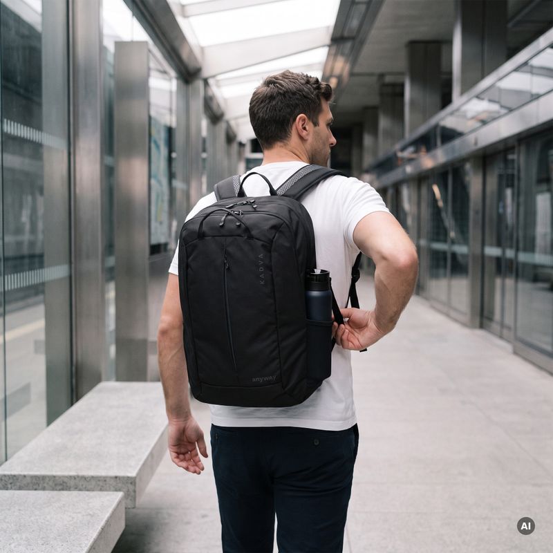 Turistický batoh KADVA anyWAY 25 l čierny 7