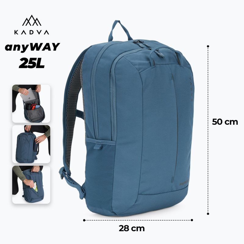 Turistický batoh KADVA anyWAY 25 l tmavomodrý 2