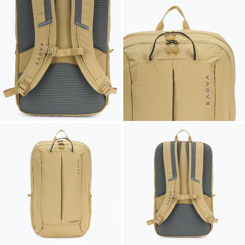 Turistický batoh KADVA anyWAY 25 l pieskový 9