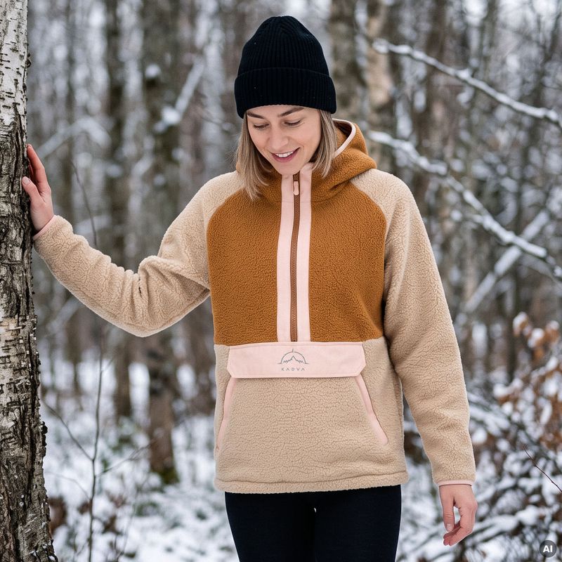 Dámska fleece mikina KADVA RODIA WMNS béžová 10