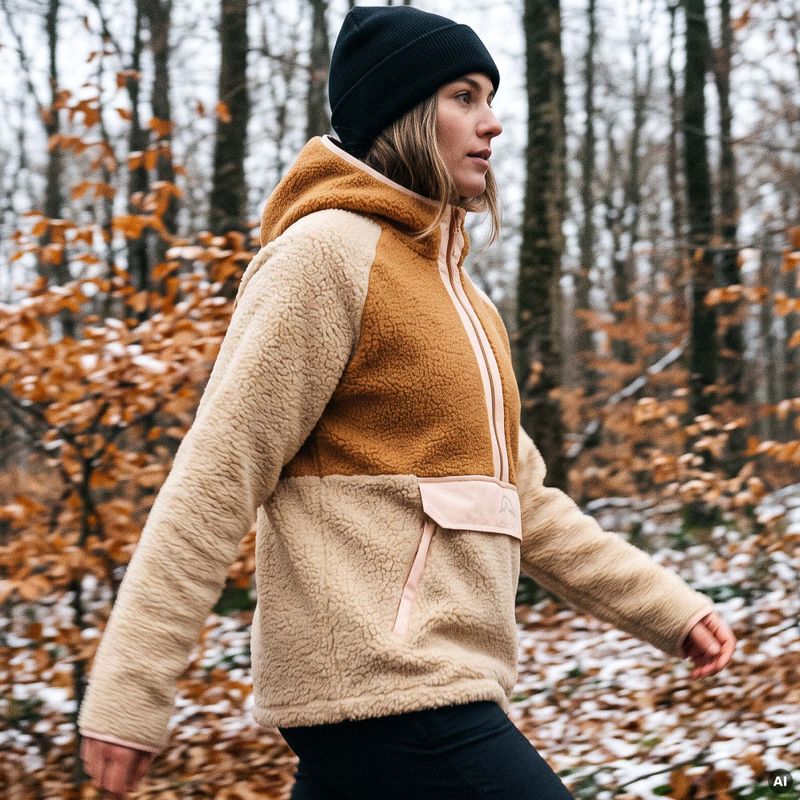Dámska fleece mikina KADVA RODIA WMNS béžová 11