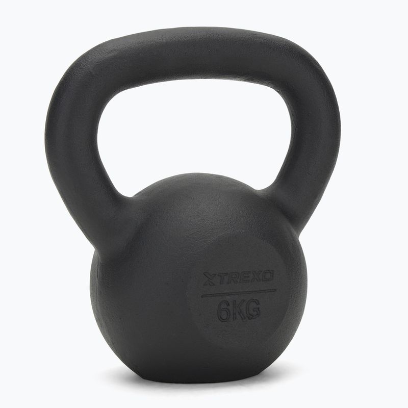 Liatinový kettlebell TREXO 6 kg black