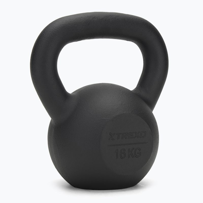 Liatinový kettlebell TREXO 16kg black