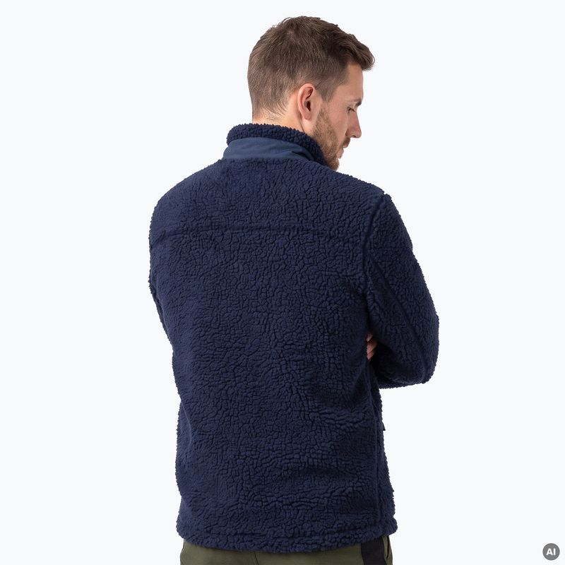 Pánska fleece mikina KADVA Rodvik tmavomodrá 2