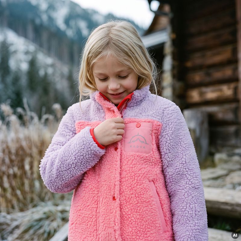 Detská fleece mikina KADVA RODVIK KDG ružová 11