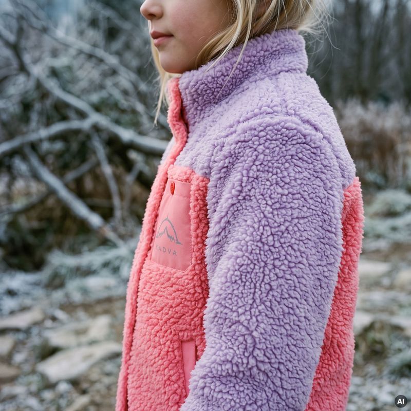 Detská fleece mikina KADVA RODVIK KDG ružová 12