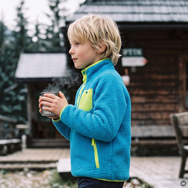 Detská fleece mikina KADVA RODIA KDB modrá 11