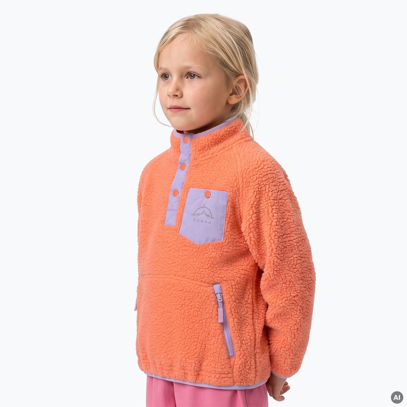 Detská fleece mikina KADVA RODIA KDG oranžová 3