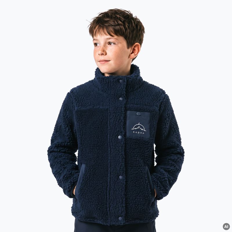 Detská fleece mikina KADVA Rodvik JR tmavomodrá