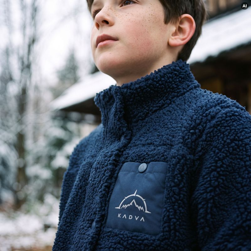 Detská fleece mikina KADVA Rodvik JR tmavomodrá 12