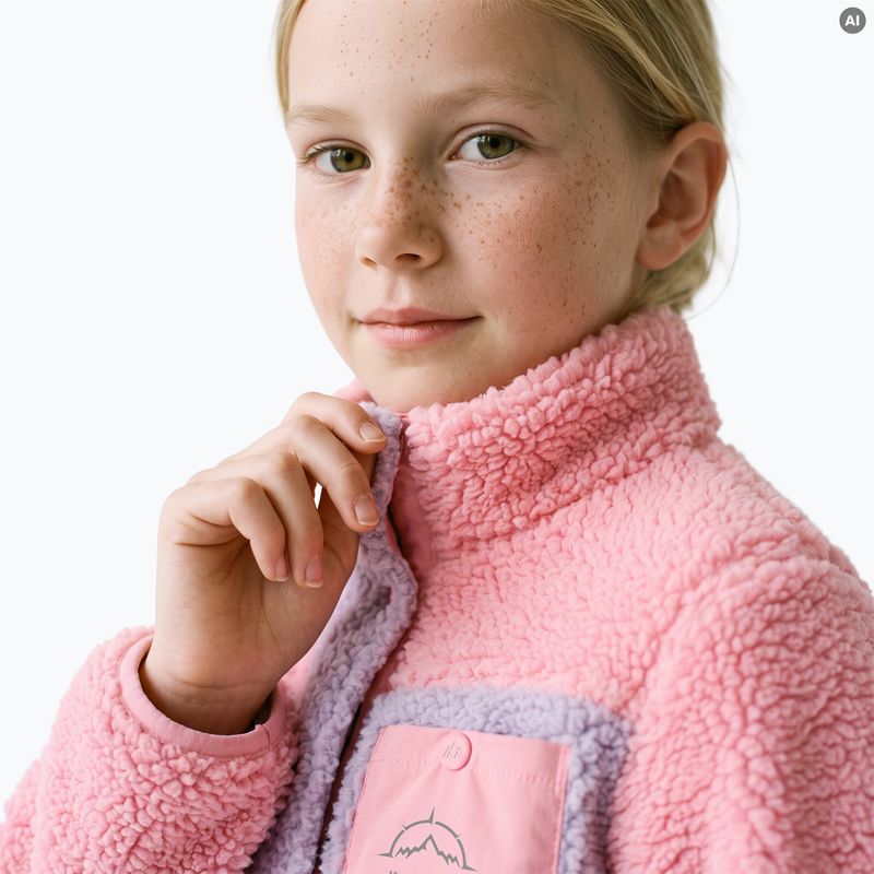 Detská fleece mikina KADVA Rodvik JRG ružová 7