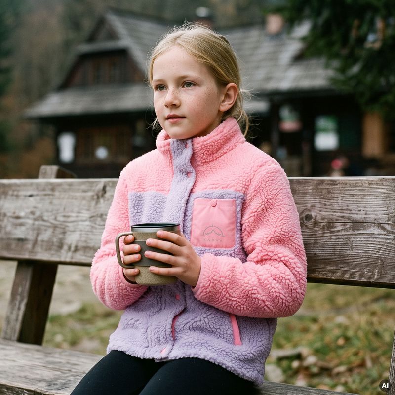 Detská fleece mikina KADVA Rodvik JRG ružová 10