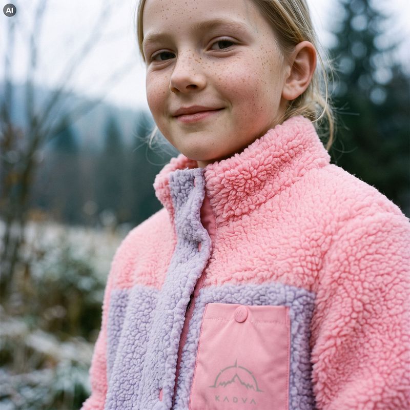Detská fleece mikina KADVA Rodvik JRG ružová 12